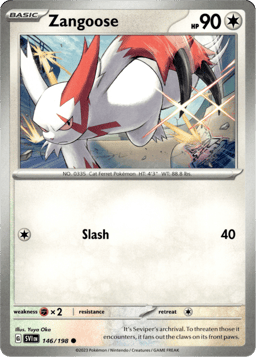 2023 Zangoose #146 Scarlet & Violet