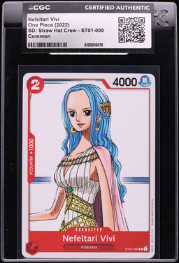 2022 One Piece Starter Deck: Straw Hat Crew Nefeltari Vivi #ST01-009 CGC AUTH
