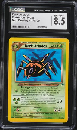 2002 Pokemon Neo Destiny Dark Ariados #17 CGC 8.5 NM-MT+