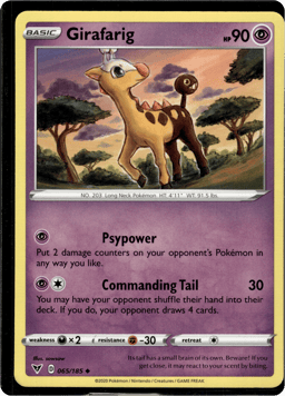 2020 Girafarig #65 Vivid Voltage