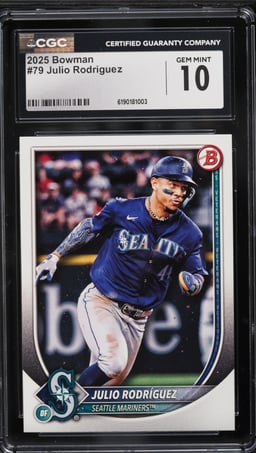 2025 Bowman Julio Rodriguez #79 CGC 10 GEM MINT