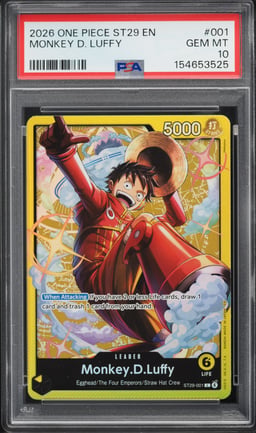 2026 One Piece Starter Deck Egghead Leader Monkey D. Luffy #001 PSA 10 GEM MINT