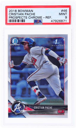 2018 Bowman Chrome Prospect Refractor Cristian Pache #BCP46 487/499 PSA 9