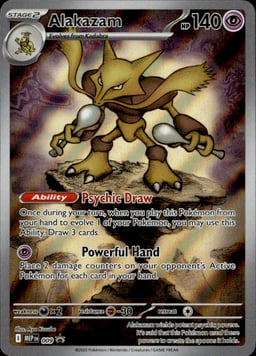 2025 Alakazam #9 Mega Evolution Black Star Promos