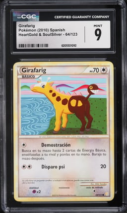 2010 Pokemon Heartgold & Soulsilver Girafarig #64 CGC 9 MINT