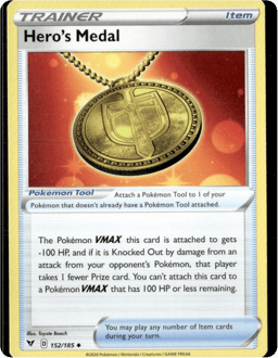 2020 Hero's Medal #152 Vivid Voltage