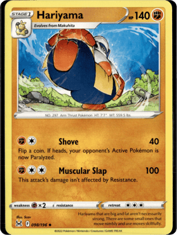 2022 Hariyama #98 Lost Origin