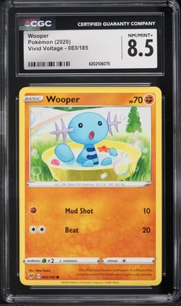 2020 Pokemon Vivid Voltage Wooper #083 CGC 8.5 NM-MT+