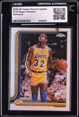 2025 Topps Chrome Update Refractor Magic Johnson #149 CGC AUTH