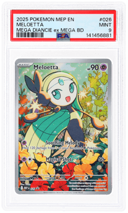 2025 Pokemon Mega Evolution Black Star Promo Mega Battle Deck Mega Diancie Ex Meloetta #026 PSA 9