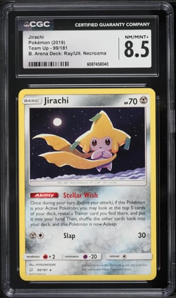 2019 Pokemon Team Up Battle Arena Decks: Ultra Necrozma Jirachi #99 CGC 8.5 NM-MT+