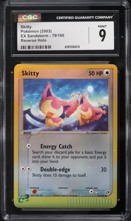 2003 Pokemon EX Sandstorm Reverse Holo Skitty #79 CGC 9 MINT