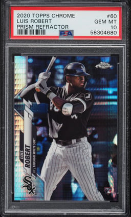 2020 Topps Chrome Prism Refractor Luis Robert ROOKIE #60 PSA 10 GEM MINT