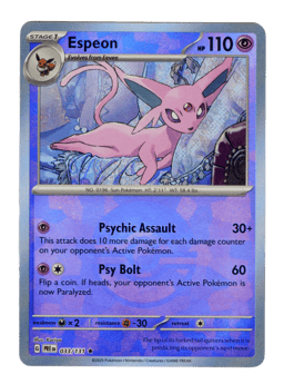 2025 Espeon  (Poke Ball)  #33 Prismatic Evolutions