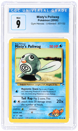2000 Pokemon Gym Heroes Misty's Poliwag #87 CGC 9