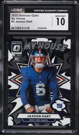2025 Donruss Optic My House Jaxson Dart ROOKIE #2 CGC 10 GEM MINT