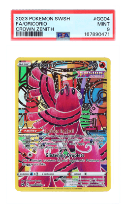 2023 Pokemon Sword and Shield Crown Zenith Galarian Gallery Oricorio #GG04 PSA 9