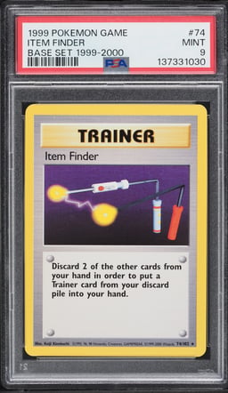 1999-2000 Pokemon Base Set Item Finder #74 PSA 9 MINT