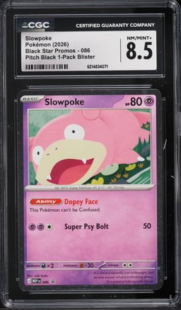 2026 Pokemon Mega Evolution Promo Pitch Black Slowpoke #86 CGC 8.5 NM-MT+