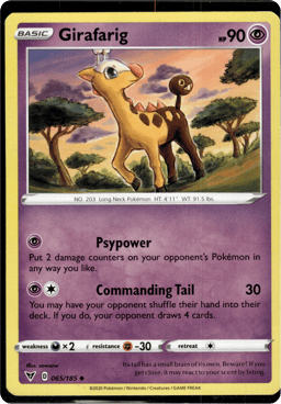 2020 Girafarig #65 Vivid Voltage
