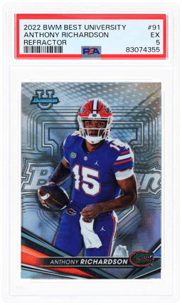 2022 Bowman's Best University Refractor Anthony Richardson #91 PSA 5