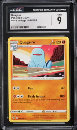 2020 Pokemon Vivid Voltage Quagsire #084 CGC 9 MINT