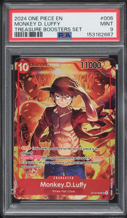 2024 One Piece Treasure Booster Set Alt Art Monkey D. Luffy #ST10-006 PSA 9 MINT