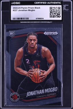 2024 Panini Prizm Black Jonathan Mogbo ROOKIE #227 CGC AUTH