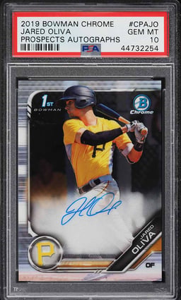 2019 Bowman Chrome Prospects Jared Oliva ROOKIE AUTO #CPA-JO PSA 10 GEM MINT