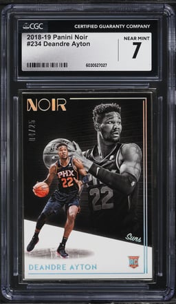 2018 Panini Noir Deandre Ayton ROOKIE /25 #234 CGC 7 NRMT