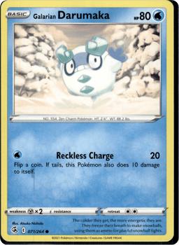 2021 Galarian Darumaka #71 Fusion Strike