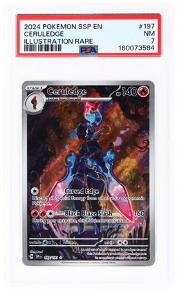 2024 Pokemon Scarlet and Violet Surging Sparks Illustration Rare Ceruledge #197 PSA 7
