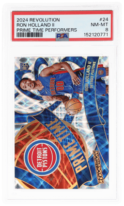 2024 Panini Revolution Prime Time Performers Ron Holland II #24 PSA 8