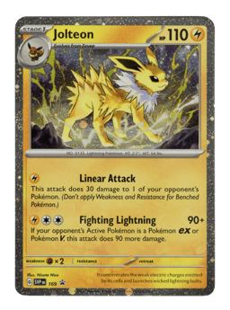 2023 Jolteon #169 Scarlet & Violet Black Star Promos