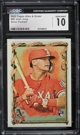 2023 Topps Allen & Ginter Silver Portrait Josh Jung ROOKIE #90 CGC 10 GEM MINT