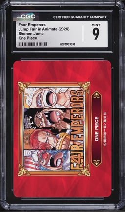 2026 One Piece Japanese Shonen Jump Jump Fair in Animate Four Emperors CGC 9 MINT