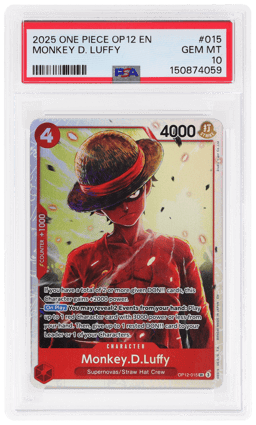 2025 One Piece Legacy of the Master Monkey D. Luffy #OP12-015 PSA 10