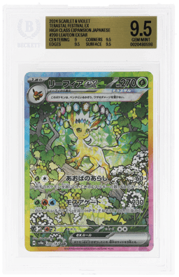 2024 Pokemon Scarlet and Violet Terastal Festival Ex Japanese Special Art Rare Leafeon Ex #200 BGS 9.5