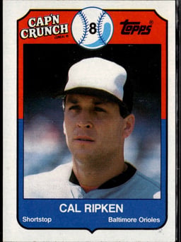 1989 Cal Ripken #6 of 22 Cap'n Crunch