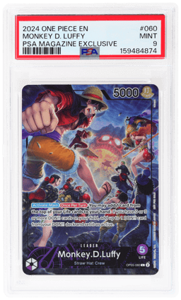 2024 One Piece Promo Psa Magazine Exclusive Monkey D. Luffy #OP05060 PSA 9