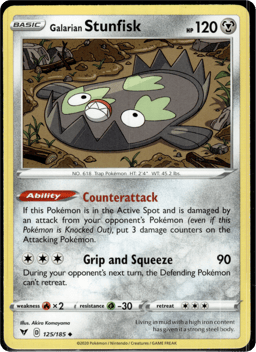 2020 Galarian Stunfisk #125 Vivid Voltage