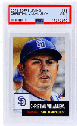 2018 Topps Living Christian Villanueva #38 /5296 PSA 9