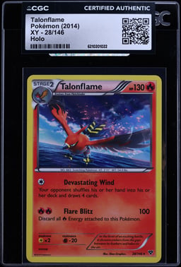 2014 Pokemon Xy Holo Talonflame #28 CGC AUTH