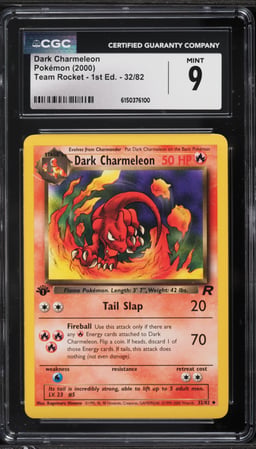 2000 Pokemon Team Rocket 1st Edition Dark Charmeleon #32 CGC 9 MINT