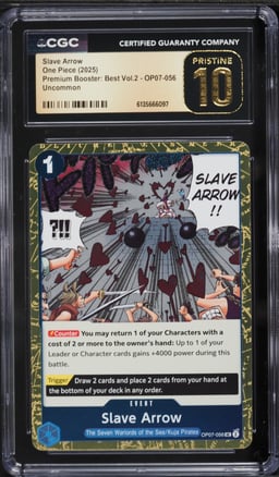 2025 One Piece Premium Booster: Best Vol.2 Slave Arrow #OP07-056 CGC 10 PRISTINE