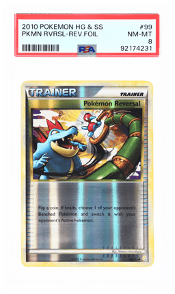 2010 Pokemon Heartgold Soulsilver Reverse Holo Pokemon Reversal #99 PSA 8
