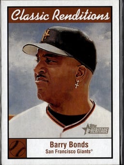 2001 2001 Topps Heritage Classic Rendition Barry Bonds #CR3 Topps Heritage Classic Rendition