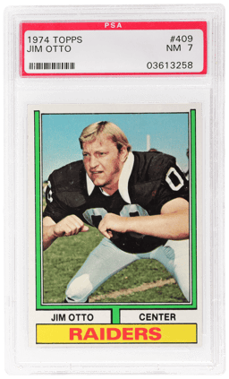 1974 Topps Jim Otto #409 PSA 7