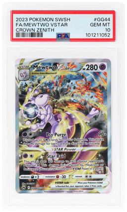 2023 Pokemon Sword and Shield Crown Zenith Mewtwo Vstar #GG44 PSA 10