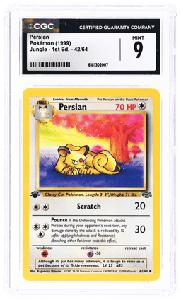 1999 Pokemon Jungle 1st Edition Persian #42 CGC 9